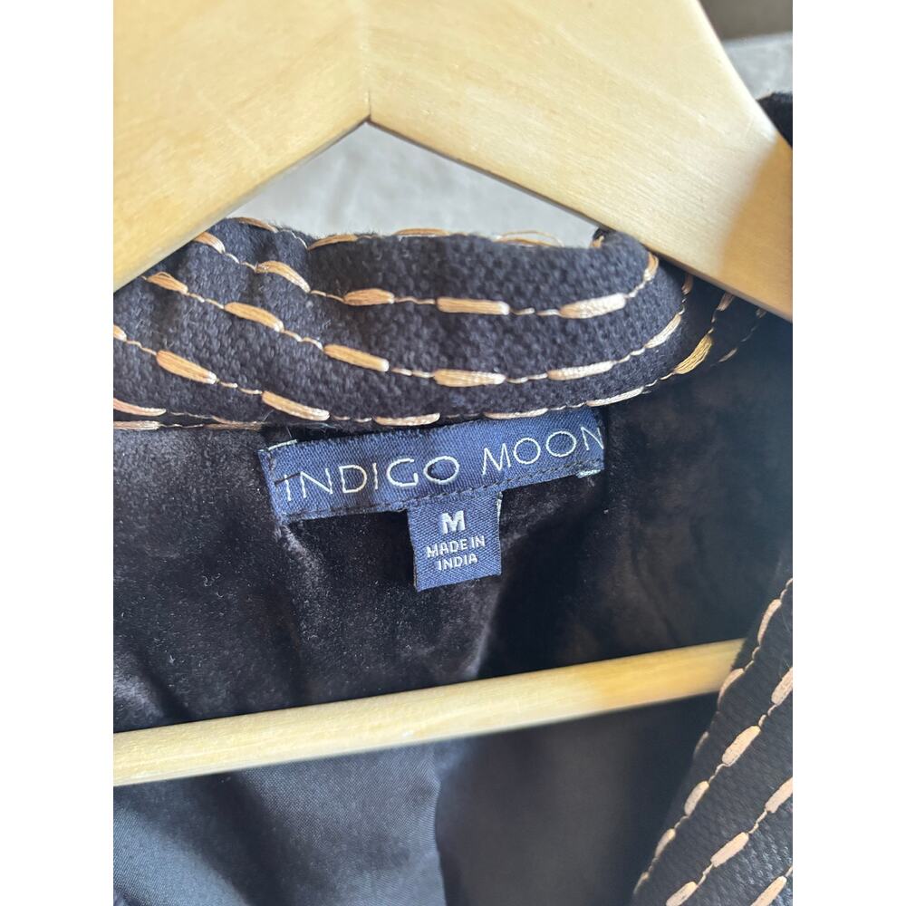 Indigo Moon Patchwork Mixed Media Blazer Size M H… - image 12